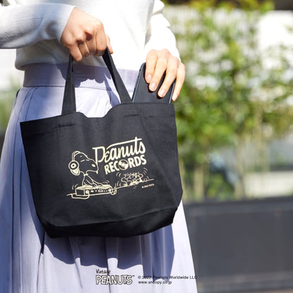 オーガニックコットンランチトートPEANUTS 【BLACK】