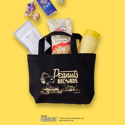 オーガニックコットンランチトートPEANUTS 【BLACK】