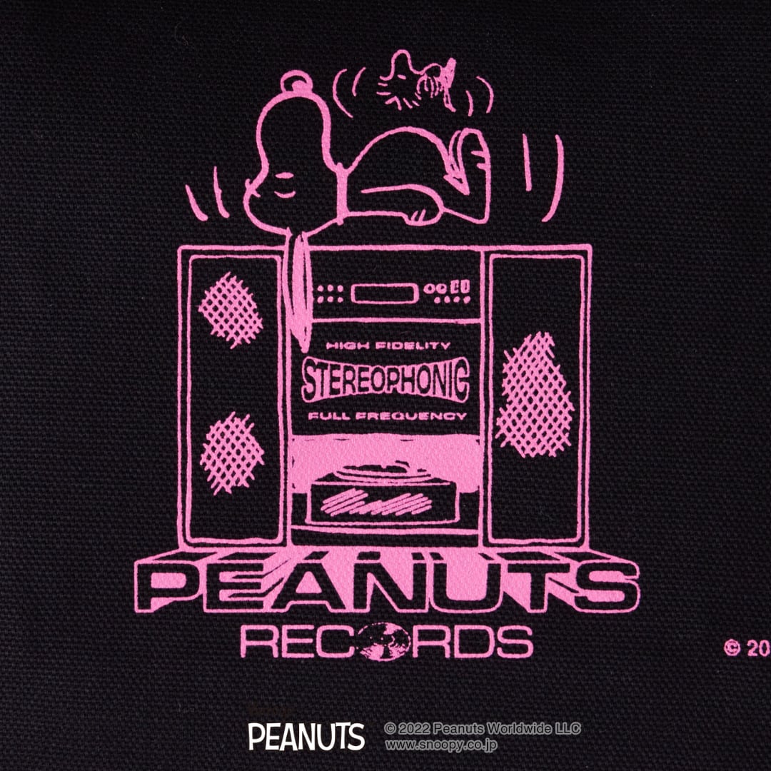 オーガニックコットンランチトートPEANUTS 【BLACK】
